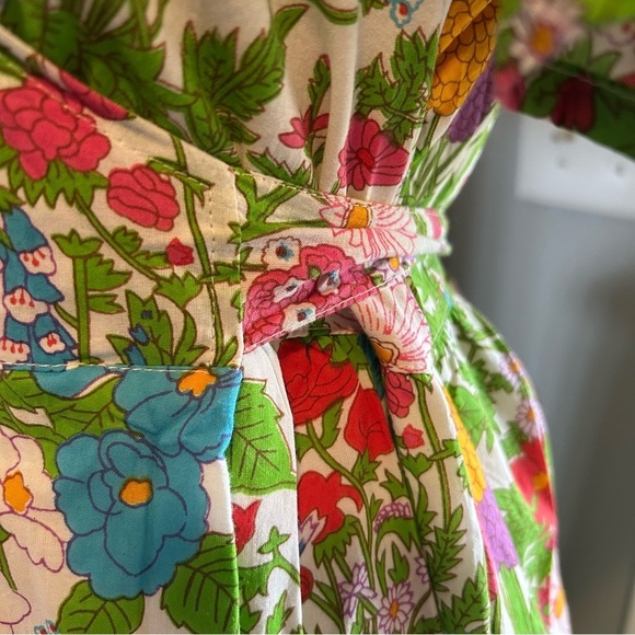 Millie Summer Garden Floral Cotton Wrap Asymmetrical Midi Dress Size Large NWT - Picture 10 of 16